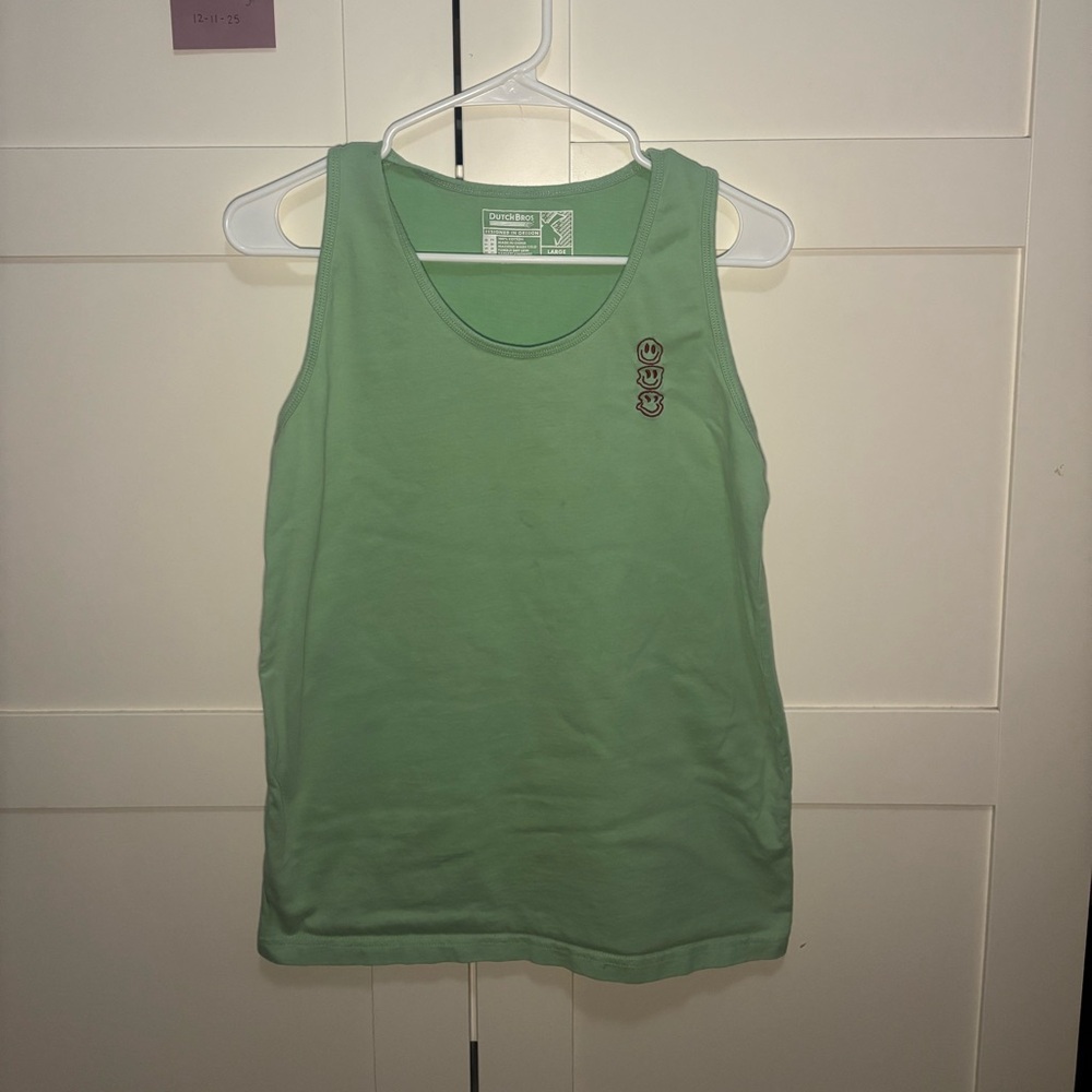 Dutch Bros Green Tank Top w/ Embroidered Logo (Unisex)